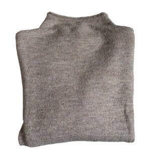 Madewell Bouclé Mockneck Tunic Sweater (marled putty) - Size Medium